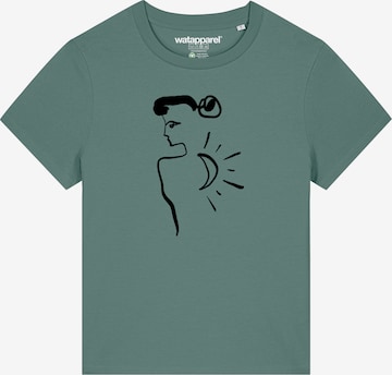 Maglietta 'Self Love' di Watapparel in verde: frontale