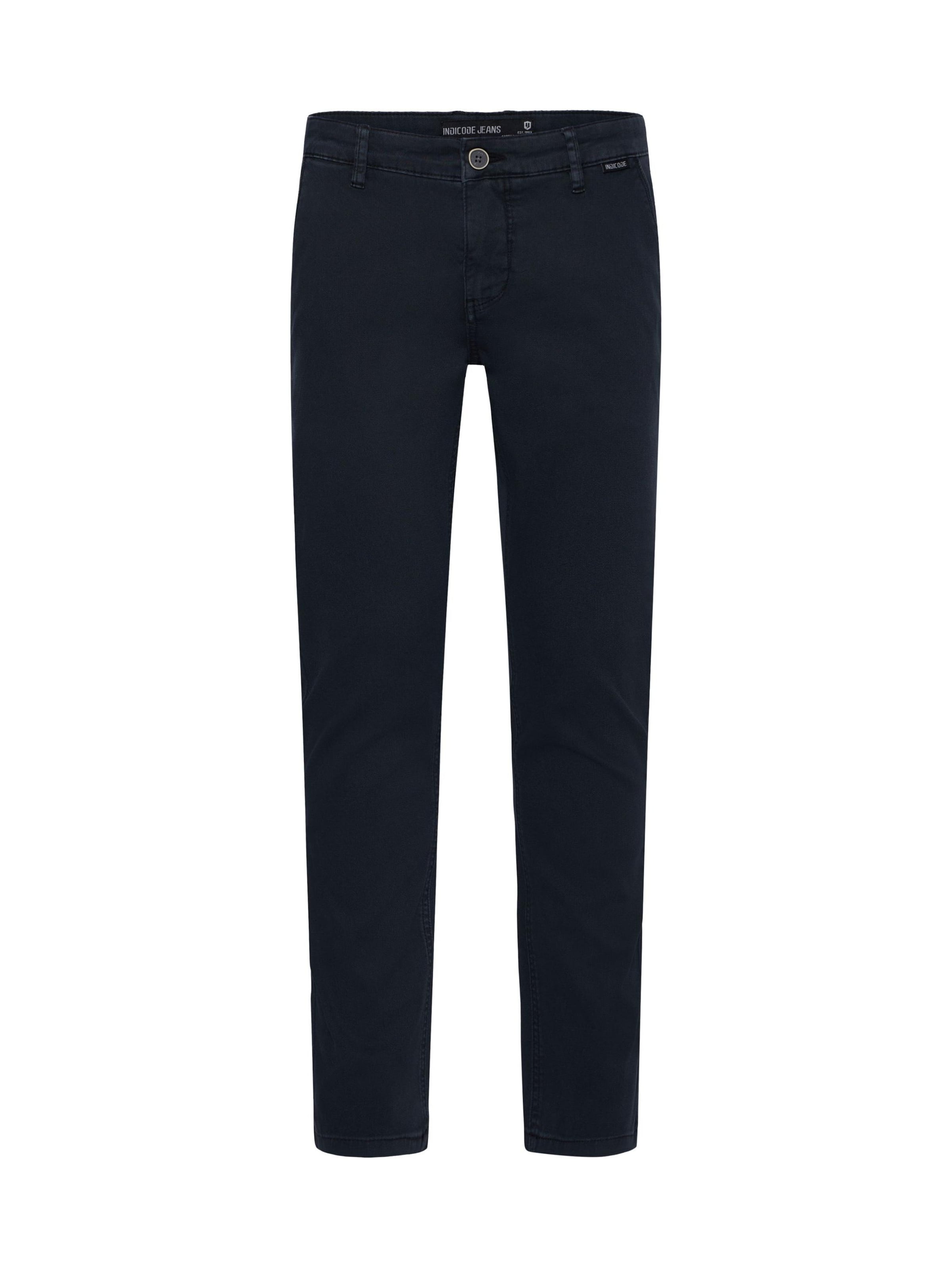 Regular Pantalon chino ' IDLucas ' INDICODE JEANS en noir : devant