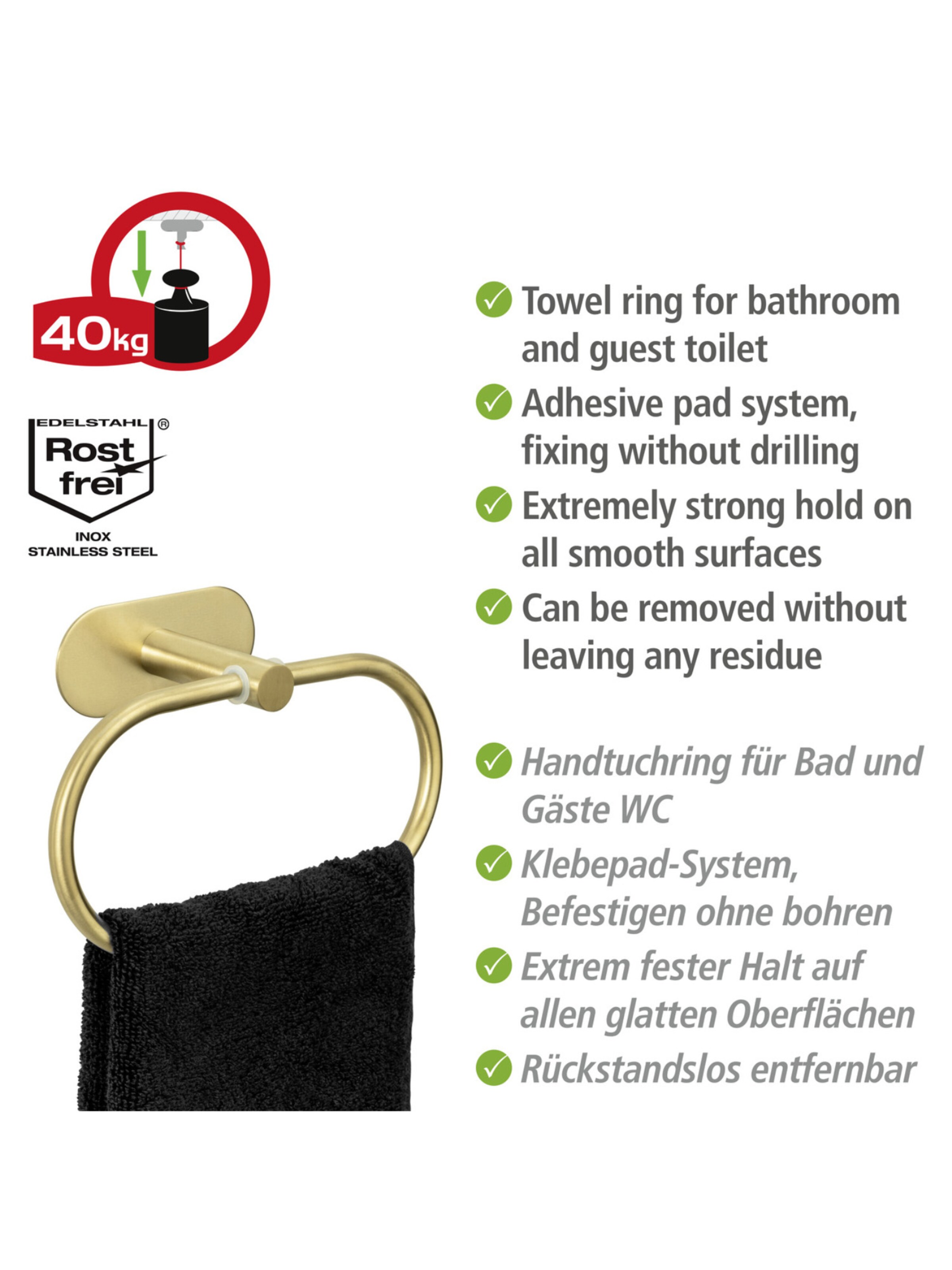 Wenko Toilet Accessories 'Orea' in Gold