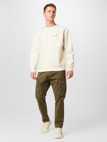 Carhartt WIP Sweatshirt 'American Script' in Beige