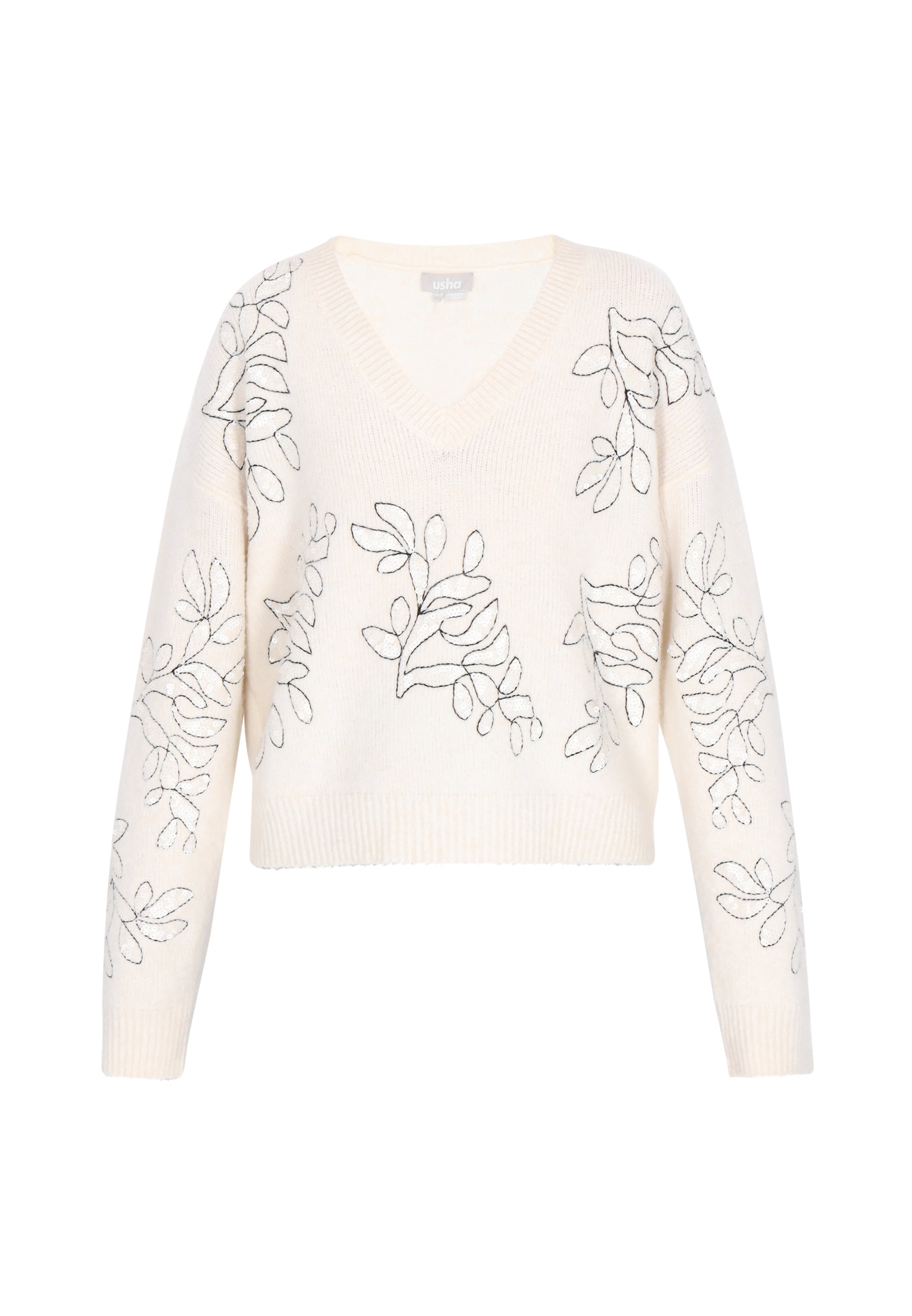Pull-over Usha en beige : devant