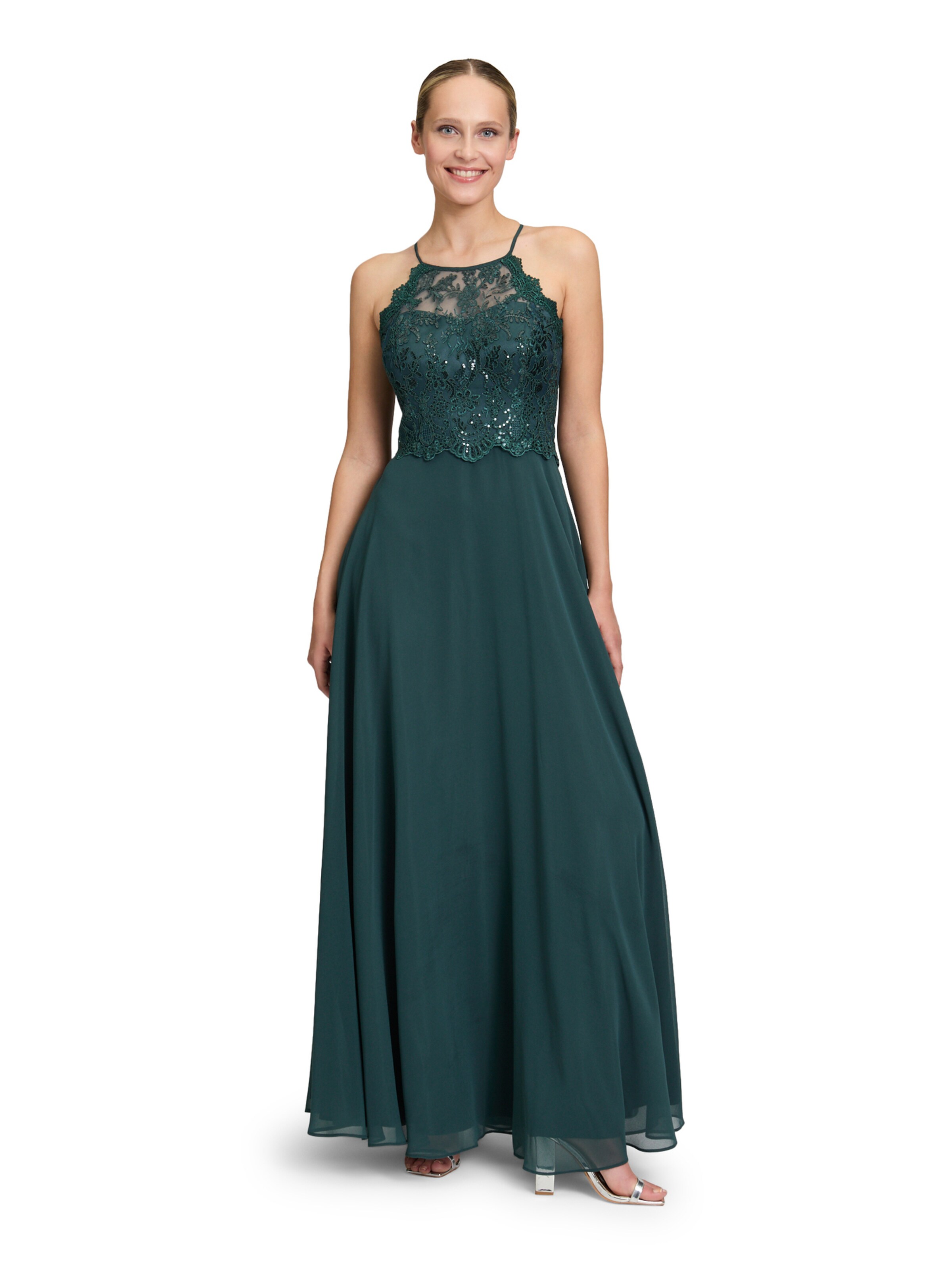 Vera Mont - Vestido de noche en verde: frente