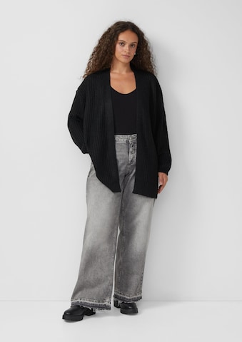 QS Gebreid vest in Zwart