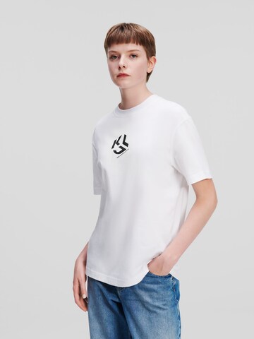 KARL LAGERFELD JEANS Μπλουζάκι σε λευκό