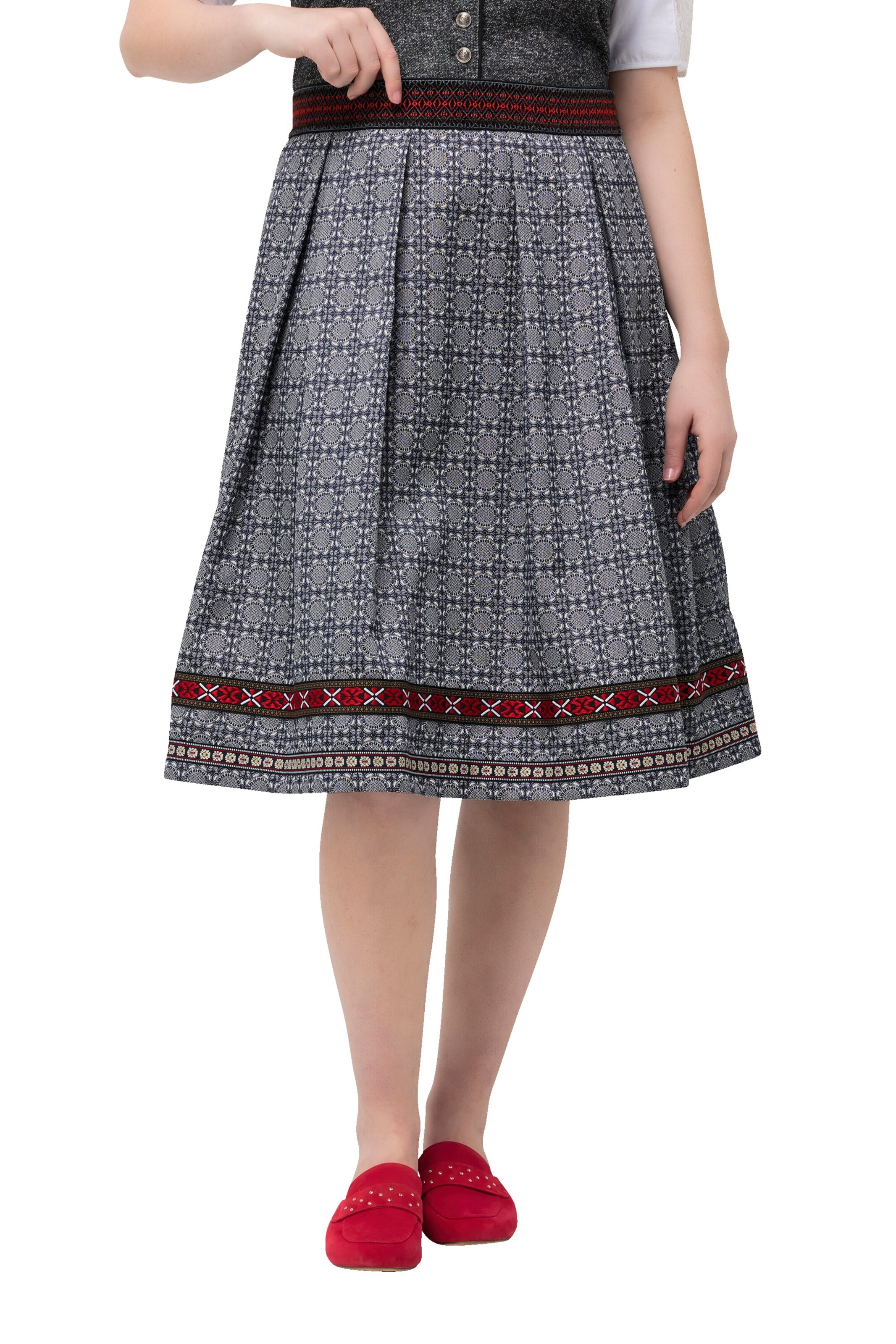 Ulla Popken Rock in Blau: Vorderseite