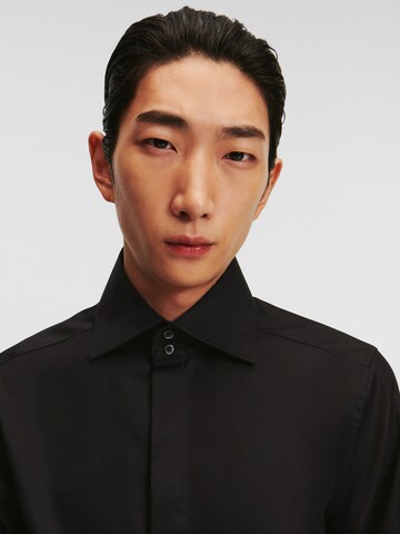 Karl Lagerfeld Regular fit Button Up Shirt 'Essential' in Black
