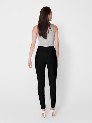 Only Petite Tapered Pleat-front trousers 'Poptrash' in Black