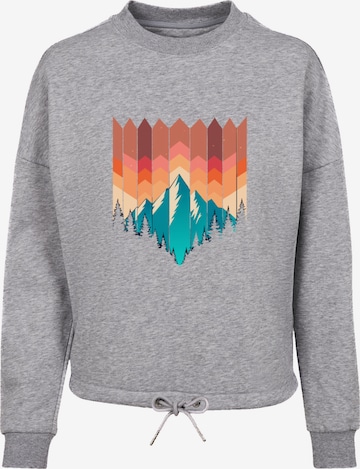Sweat-shirt 'Berg Sonnenuntergang' F4NT4STIC en gris : devant