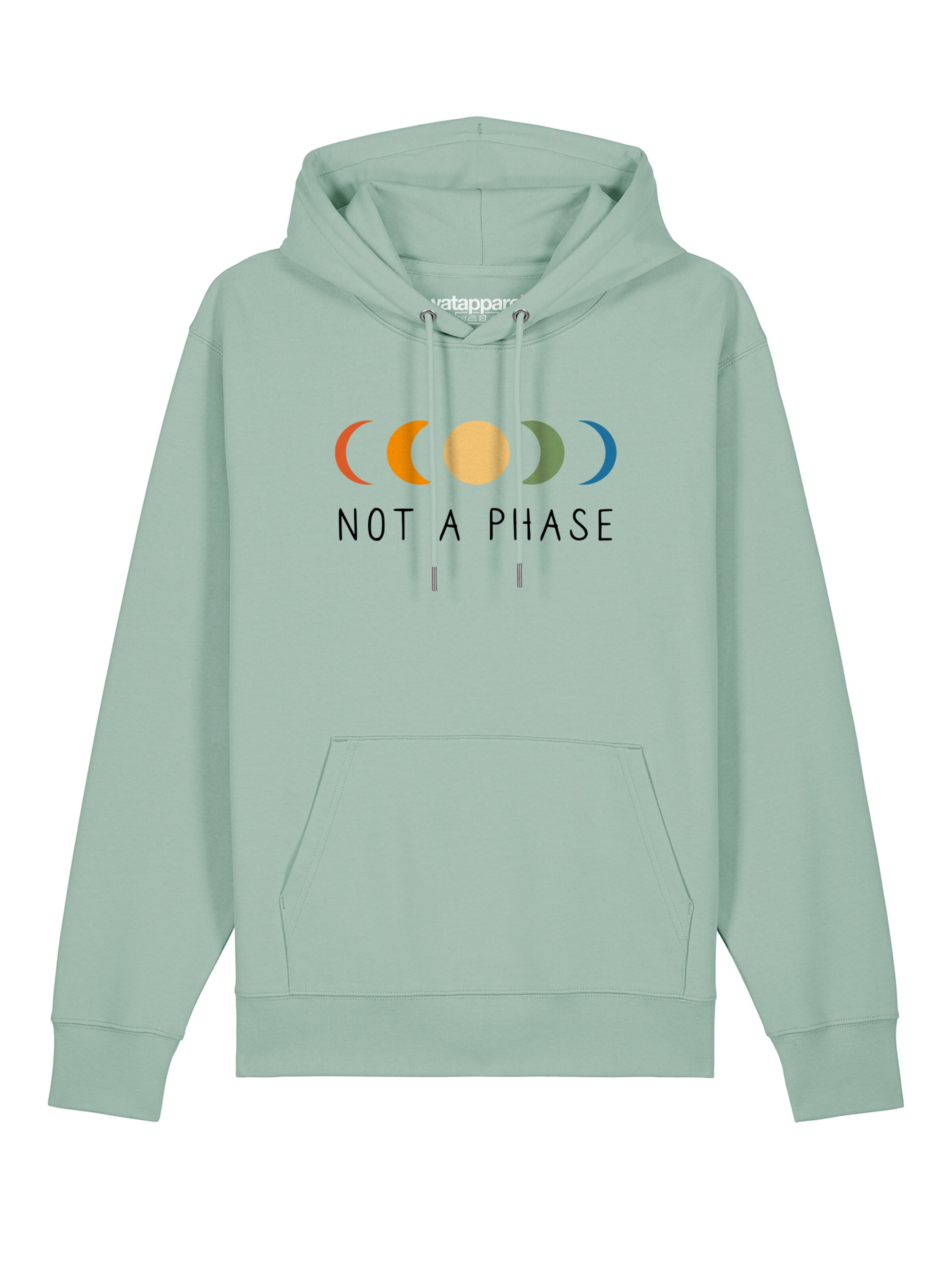 Watapparel Sweatshirt 'Not a Phase' in Groen: voorkant