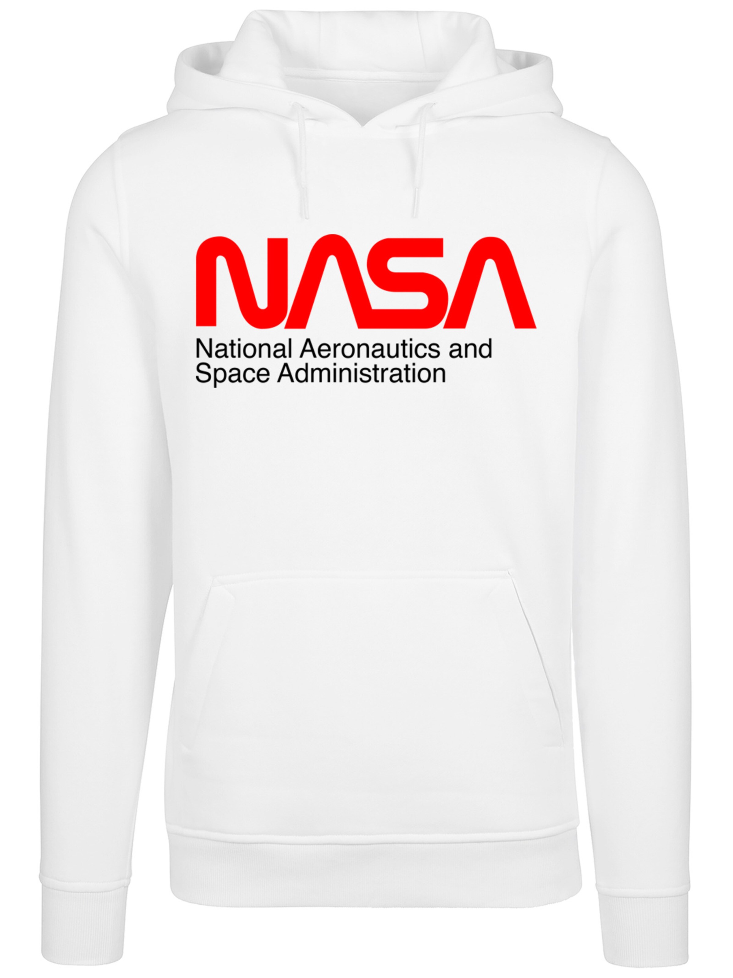 Sweat-shirt 'NASA Aeronautics And Space' F4NT4STIC en blanc : devant