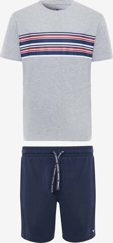 Threadbare Short Pajamas 'Jonas' in Grey: front