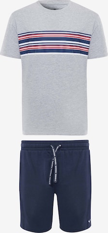 Threadbare Pyjama kurz 'Jonas' in Grau: predná strana