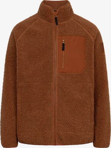 Derbe Fleecejacke 'Kuschelby' in Braun: Vorderseite