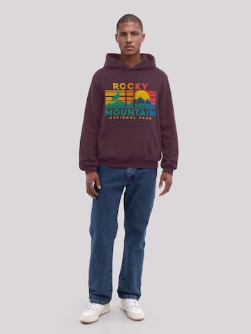 Sweat-shirt 'US National Parks Rocky Mountain Sunset' F4NT4STIC en violet