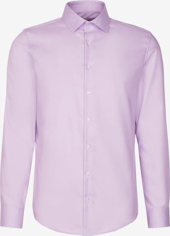 SEIDENSTICKER Slim Fit Businesshemd 'Schwarze Rose' in Lila: Vorderseite