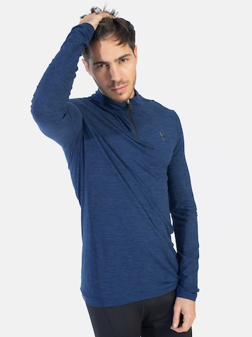 Spyder - Camiseta deportiva en azul: frente