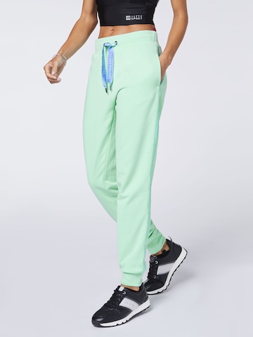 Jette Sport Tapered Pants in Green: front