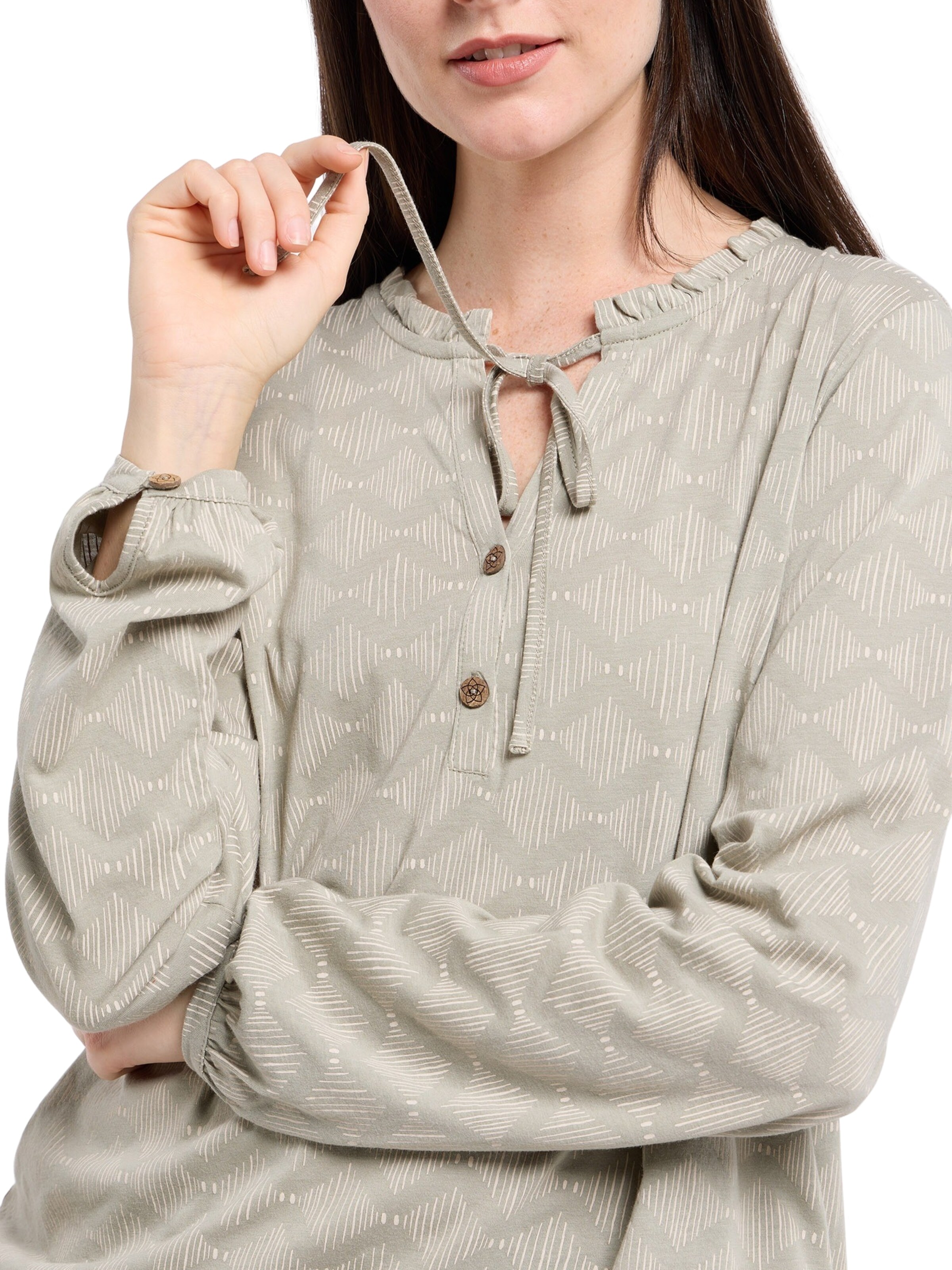 Ragwear Shirt 'ONELIA PRINT ORG' in Grün