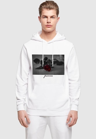 Mister Tee Plus Size Sweatshirt 'Passion Rose' in White: front