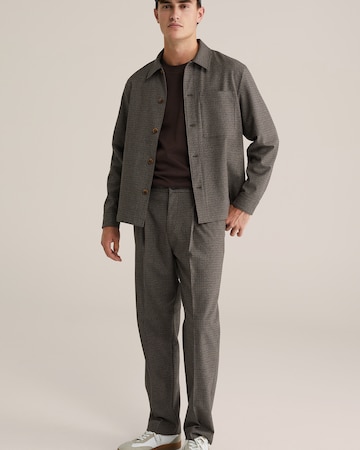 WE Fashion Regular fit Button Up Shirt in Brown