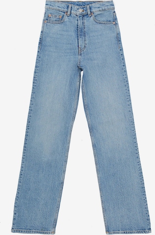 Dr. Denim Jeans 'Echo High Straight' in Blauw: voorkant