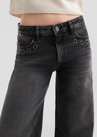 QS Wide Leg Jeans 'Catie' in Grau