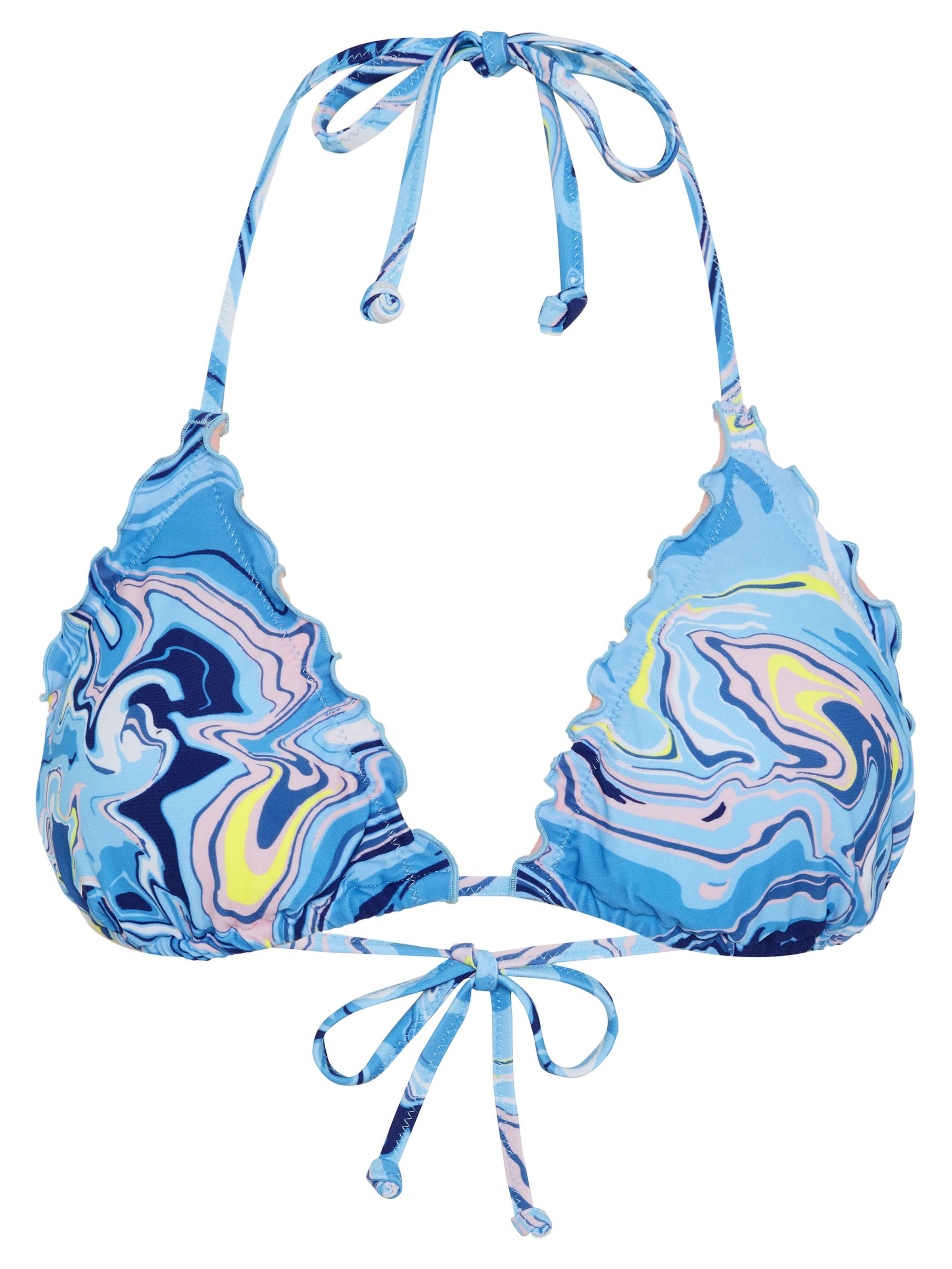 CHIEMSEE Bikini Top in Blue: front