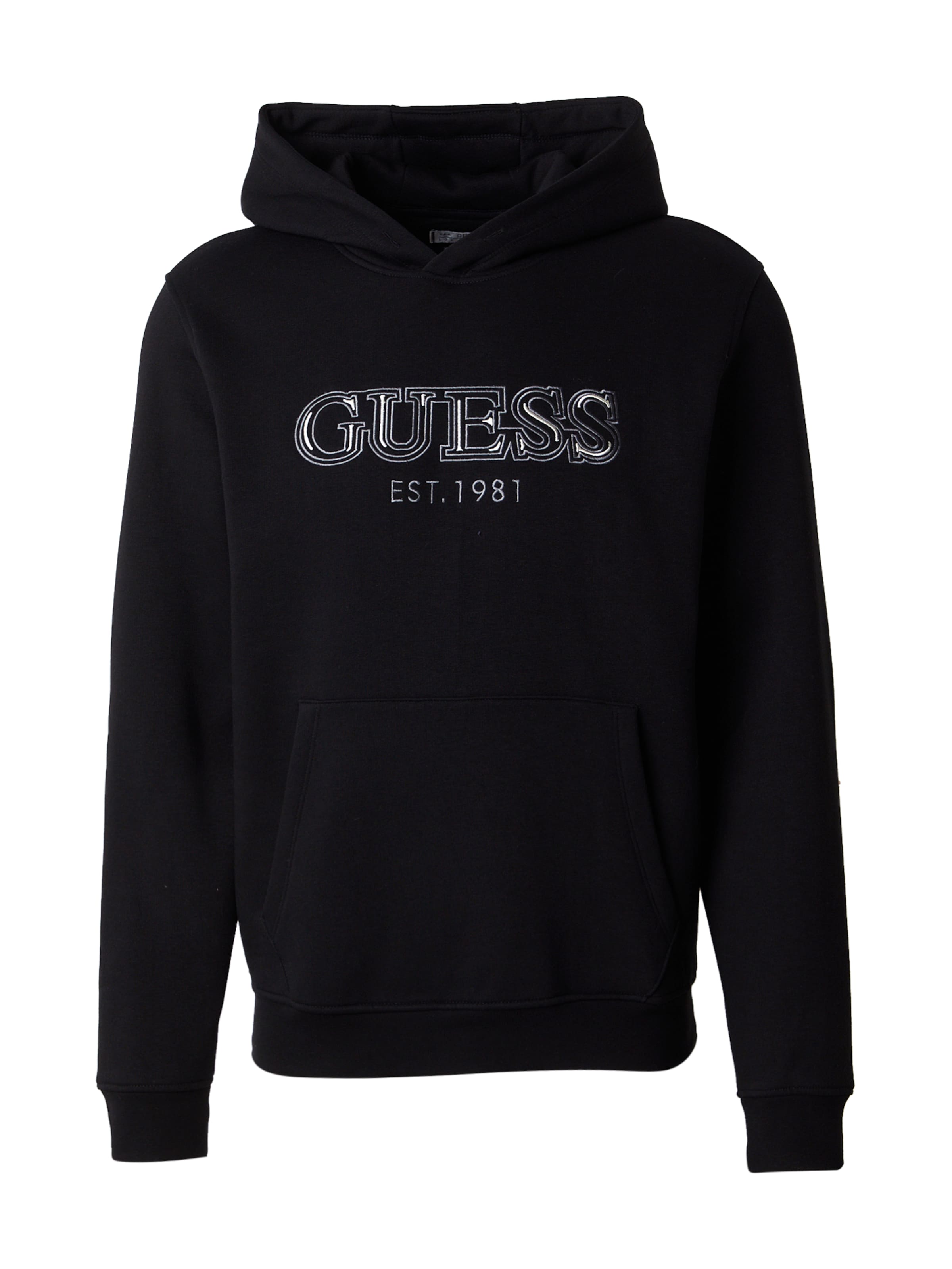 GUESS Sweatshirt i svart / vit, Produktvy