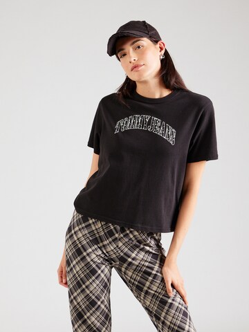 Tommy Jeans Shirt 'STARDUST' in Black: front