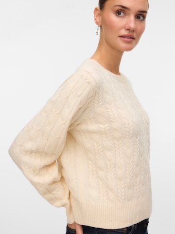 VERO MODA Pulóver - bézs: elől