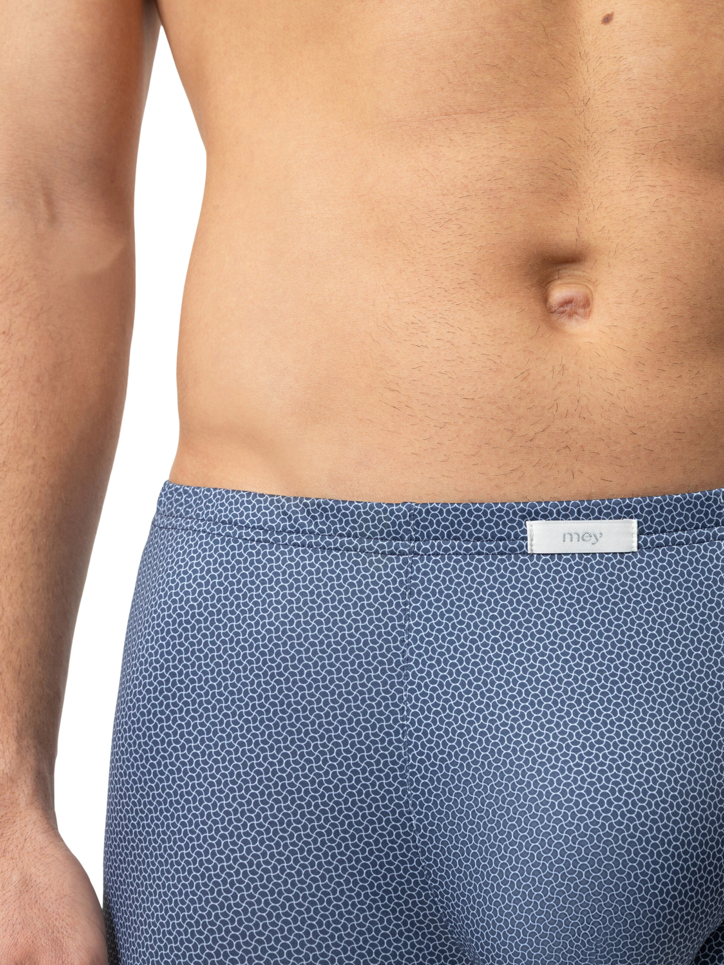 Mey Boxershorts 'Curved Lines' in Blau