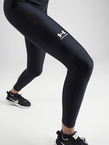 UNDER ARMOUR Skinny Sportbroek 'Authentics' in Zwart