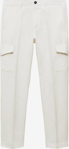 MANGO MAN Cargo Pants in White: front