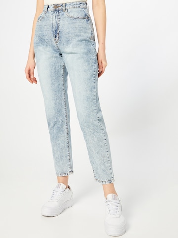 Nasty Gal Tapered Jeans in Blue: front
