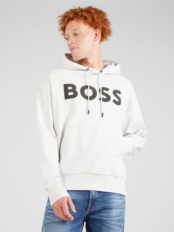 BOSS Orange Sweatshirt in White: front