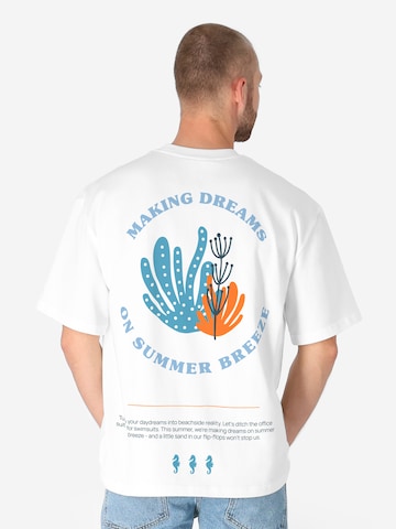 SPITZBUB Shirt 'Making dreams on summer breeze' in White