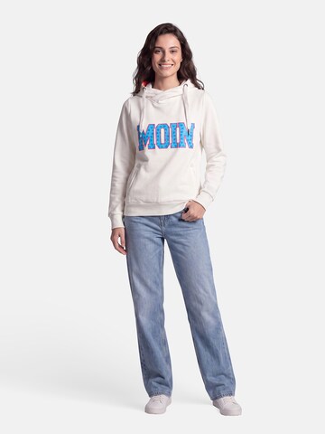 salzhaut Sweatshirt 'Sünn - Moin' in Wit
