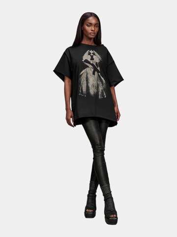 Made By Society Shirt 'Tricou Noir Élément - T27904' in Zwart