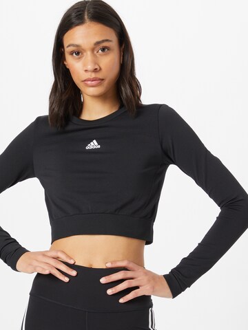 ADIDAS SPORTSWEAR Функционална тениска 'Aero Seamless Fitted ' в черно: отпред