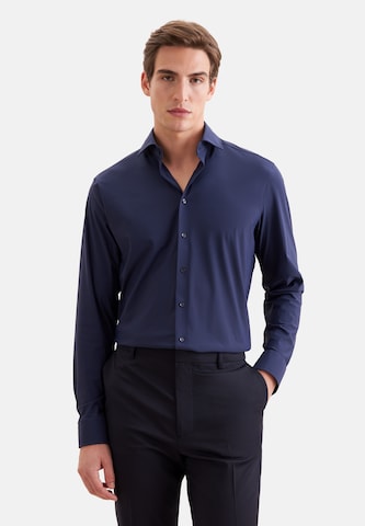 SEIDENSTICKER Slim fit Business shirt in Blue: front