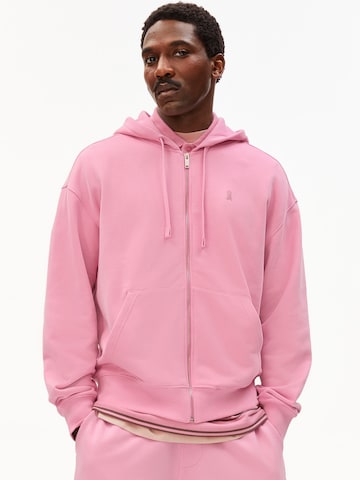 ARMEDANGELS Sweat jacket in Pink: front