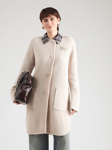 monari - Abrigo de punto en marrón: frente