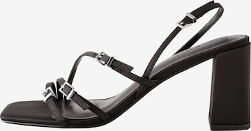 Next - Sandalias con hebilla 'Forever Comfort' en negro: frente
