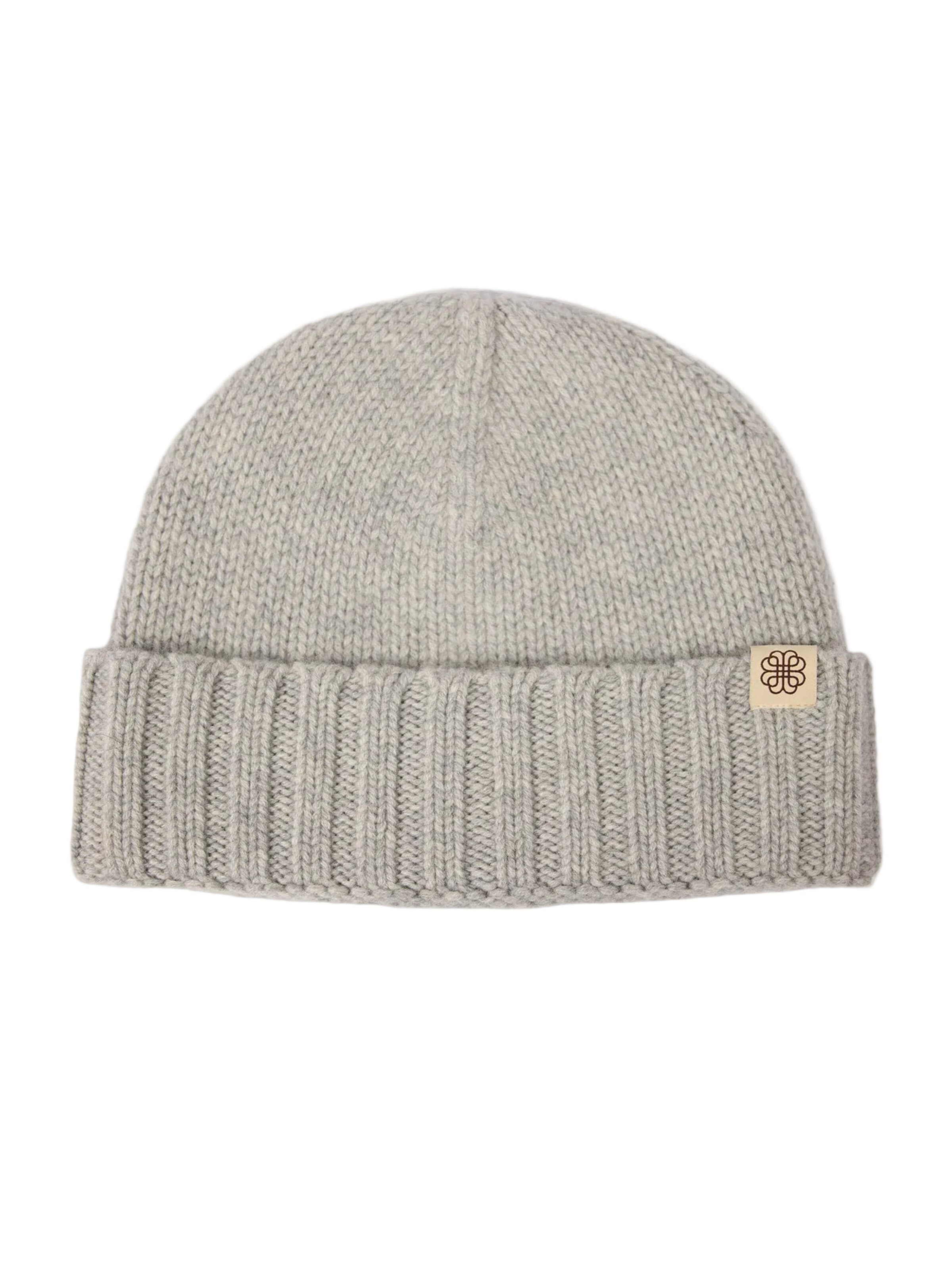 GOBI Cashmere Muts 'Unisex Beanie' in Grijs: voorkant