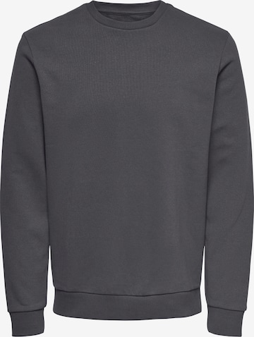 Only & Sons Regular Fit Collegepaita 'Ceres' värissä harmaa: etupuoli