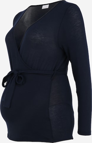 Mamalicious Curve Shirt in Blauw: voorkant
