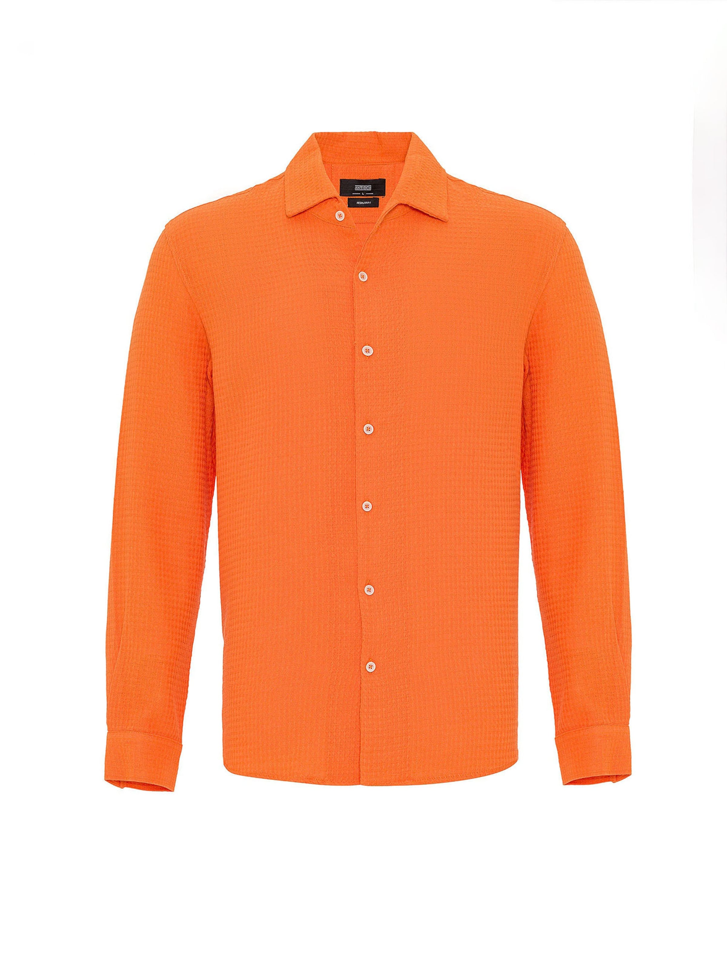 Coupe regular Chemise Antioch en orange : devant
