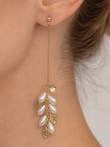 Boucles d'oreilles 'Olivia Earrings Gold' SallyJaneBridal en or : devant