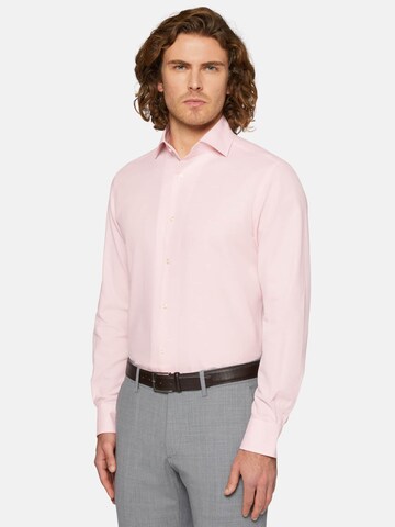 Coupe regular Chemise Boggi Milano en rose : devant