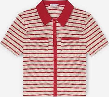 MOTIVI Knit cardigan in Red: front